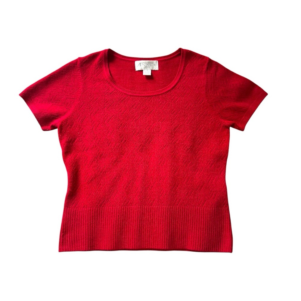 VTG Casual Corner Annex Red Women's Top Petite Size S